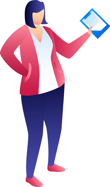 女性经理图标等距风格图片下载