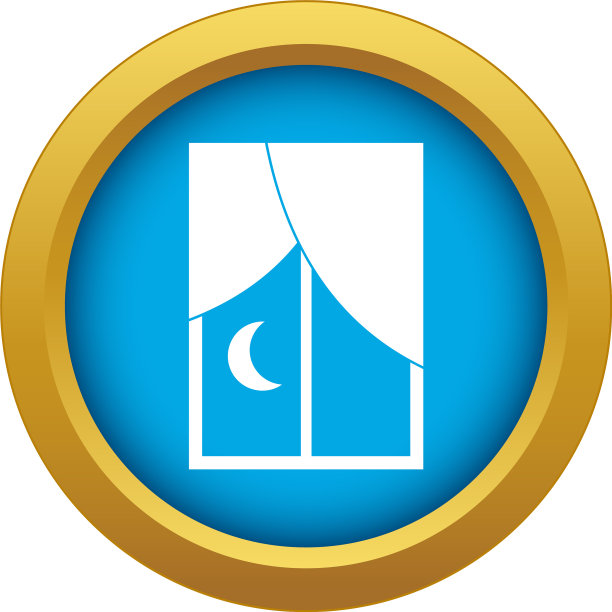 夜间窗口图标蓝色隔离图片下载