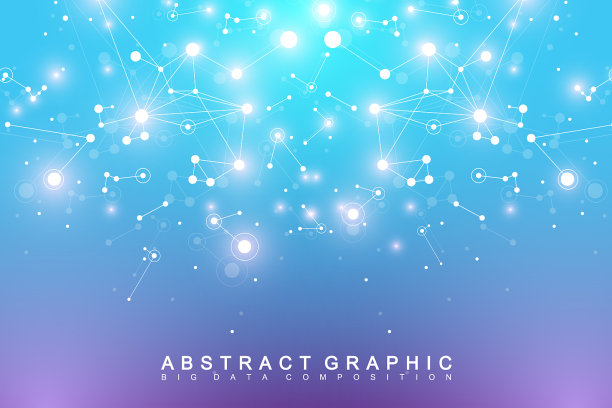 几何抽象与连通线和图片下载