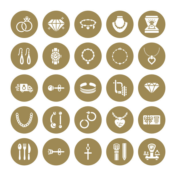 珠宝平面字形图标珠宝店标志图片下载