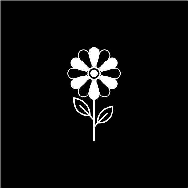 花固体图标植物自然图片下载