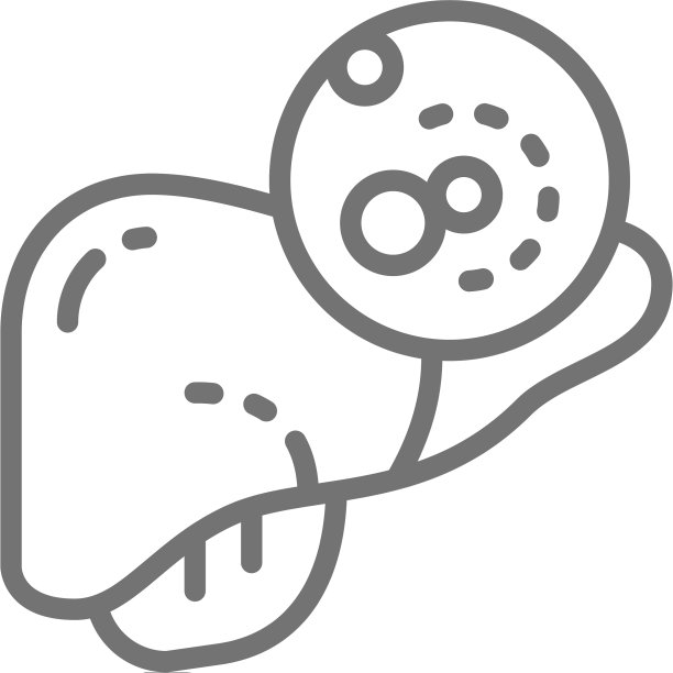肝癌恶性肿瘤肿瘤科线条图标图片下载