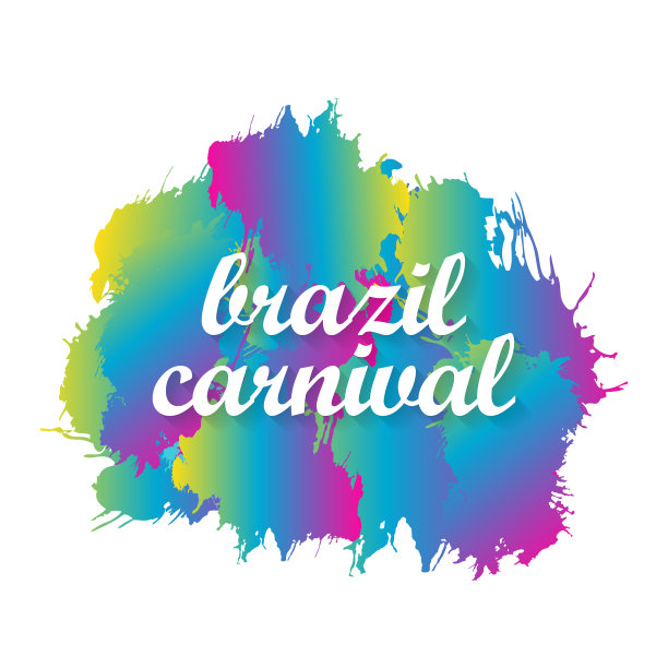 快乐的巴西狂欢节日白色狂欢节图片下载
