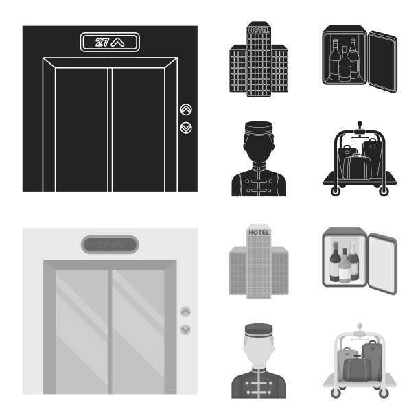 电梯轿厢迷你酒吧，员工楼酒店配套图片下载