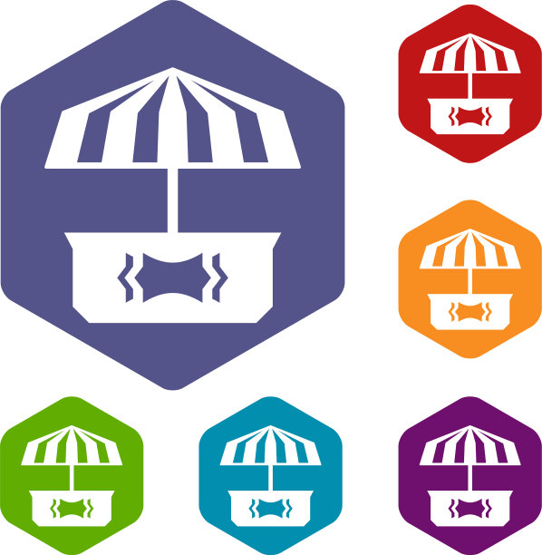 经营摊位图标六面体图片下载