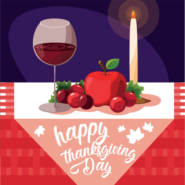 精致的餐桌上的感恩节食物图片下载