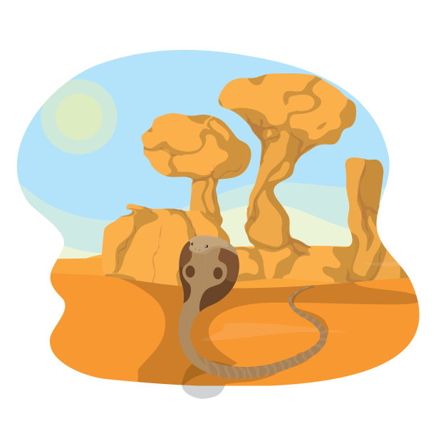 沙漠中的眼镜蛇图片下载