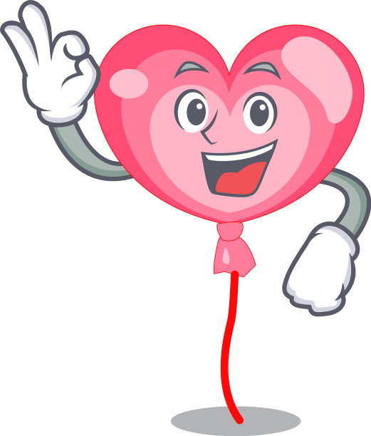 好了，气球心人物卡通图片下载