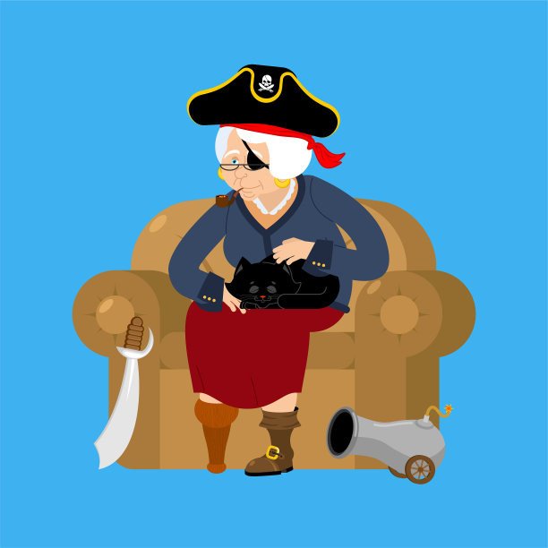 海盗奶奶老海盗和猫奶奶图片下载