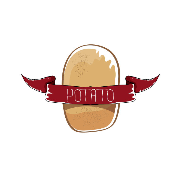 有趣的卡通可爱的棕色土豆图标图片下载