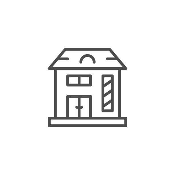 房屋线条图标图片下载
