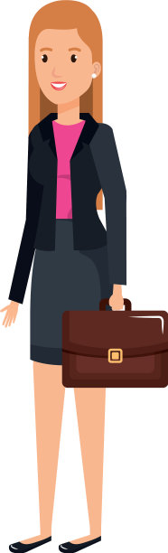 美丽的女商人与组合的化身图片下载