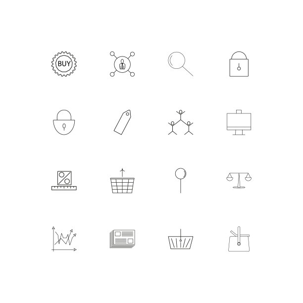 业务线性瘦图标集概述简单图片下载