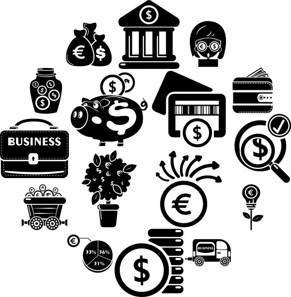 商业图标设置简单的风格图片下载