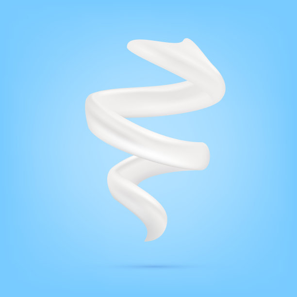 逼真的3d牛奶螺旋喷射溅蓝色图片下载