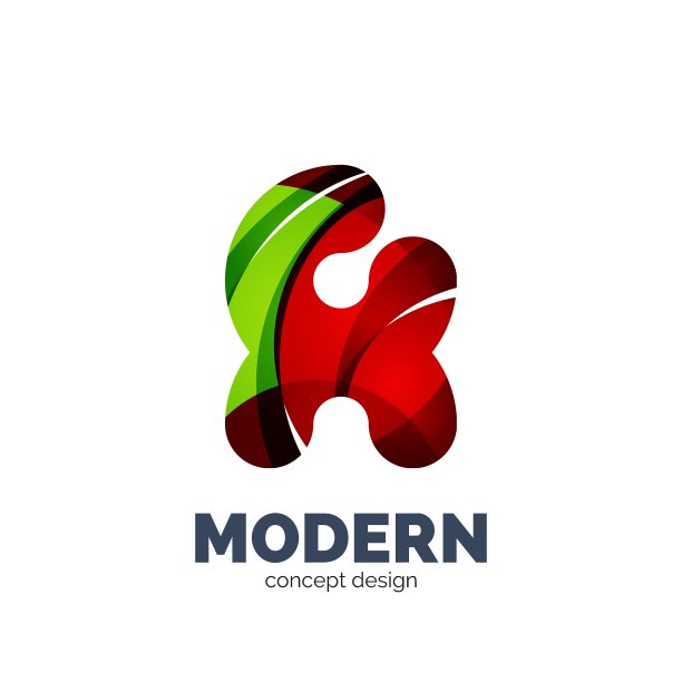 一套抽象的信函商业标志图标图片下载