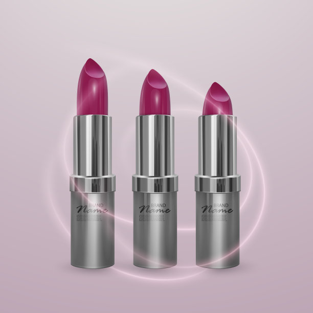 逼真的口红带有明亮的樱桃色图片下载