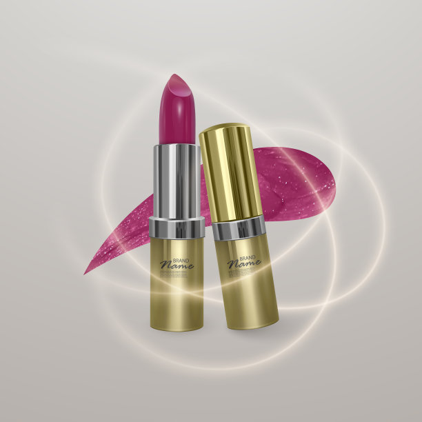 逼真的口红带有明亮的樱桃色图片下载