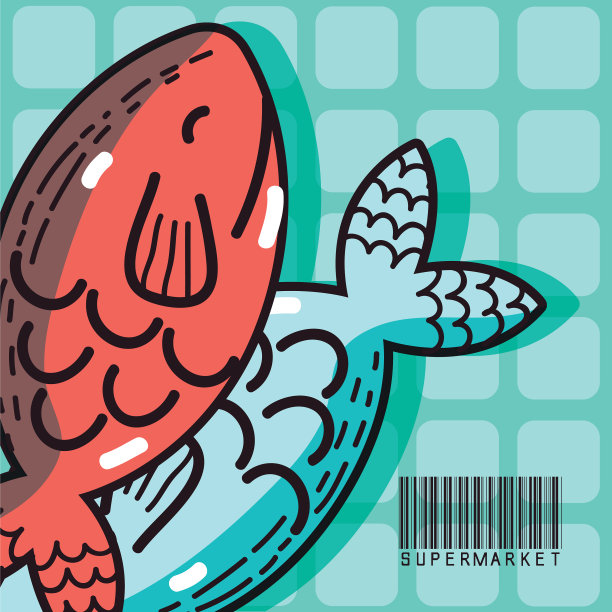 鱼，海鲜，超市产品图片下载