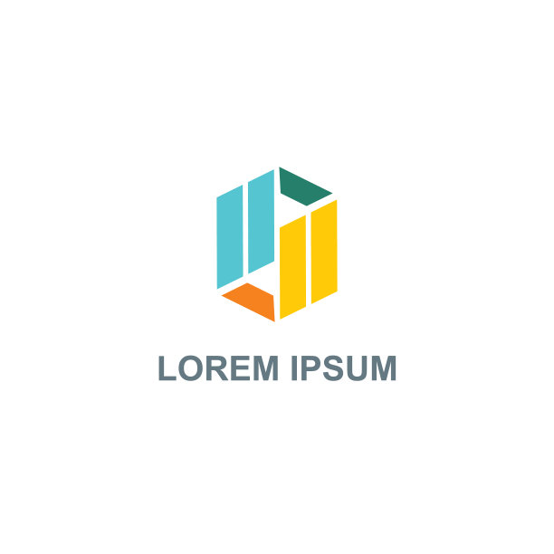 抽象彩色图形Logo图片下载