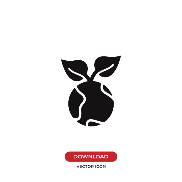 绿色的地球图标图片下载