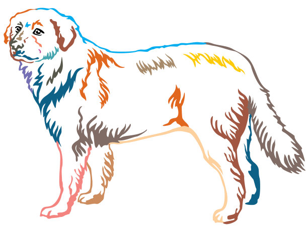 五彩缤纷的马瑞玛站立画像图片下载