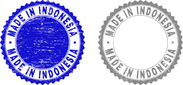 垃圾摇滚在印度尼西亚制造纹理邮票图片下载