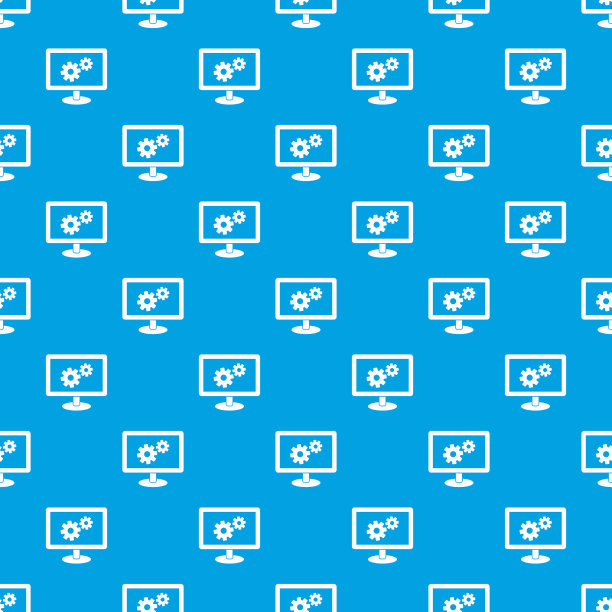 监控设置模式无缝蓝色图片下载