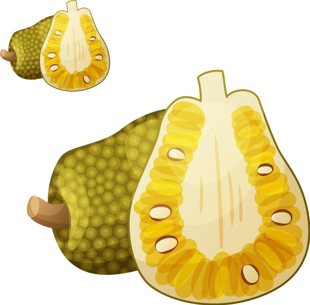 菠萝蜜卡通图标图片下载