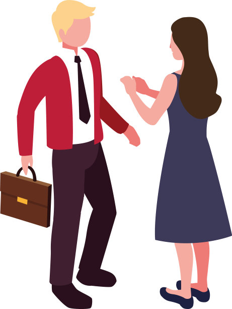 人们在白色的背景上做生意图片下载