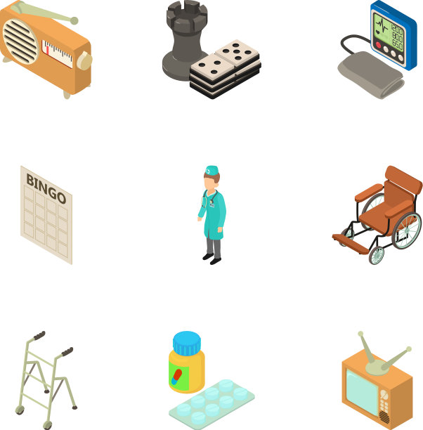 老图标设置等距风格图片下载