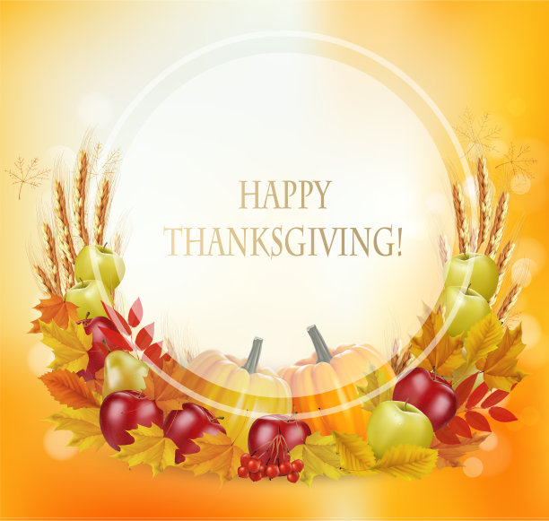 感恩节快乐的背景与秋天图片下载