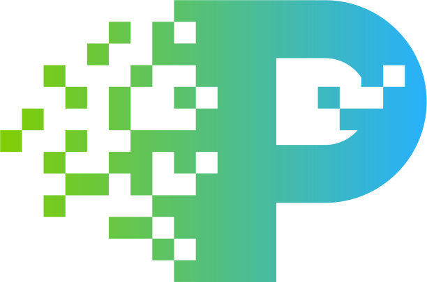 字母P的像素风格Logo图标设计图片下载