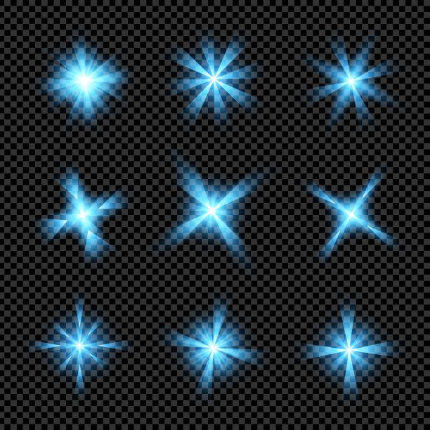 辉光效果创意概念套装图片下载