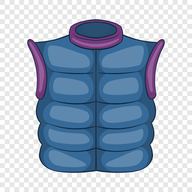 冬季绗缝马甲图标卡通风格图片下载