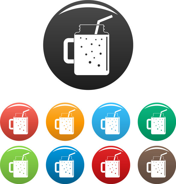 桃子冰沙图标设置颜色图片下载