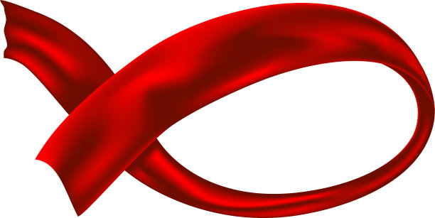 现实的红丝带在旋转的位置图片下载