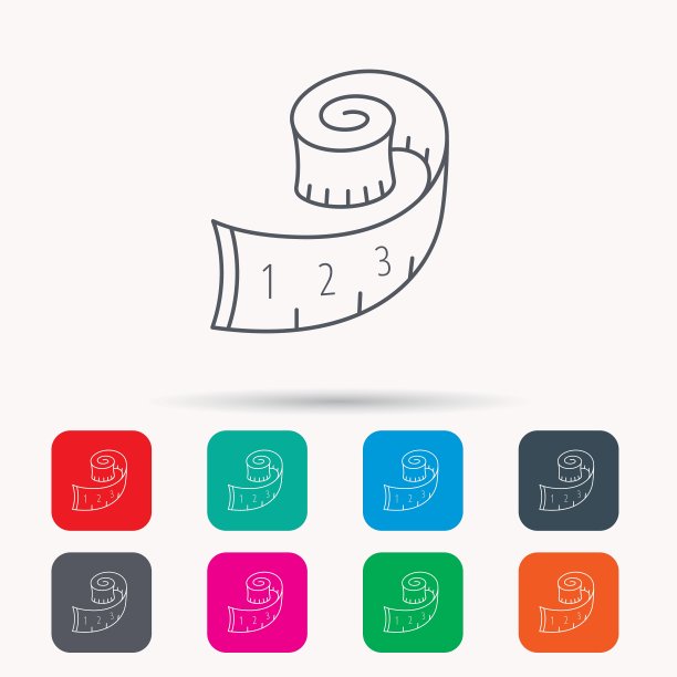 测量尺图标减肥标志图片下载