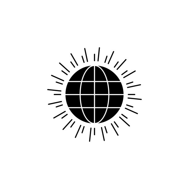 全球太阳世界图标上的白色背景可以图片下载