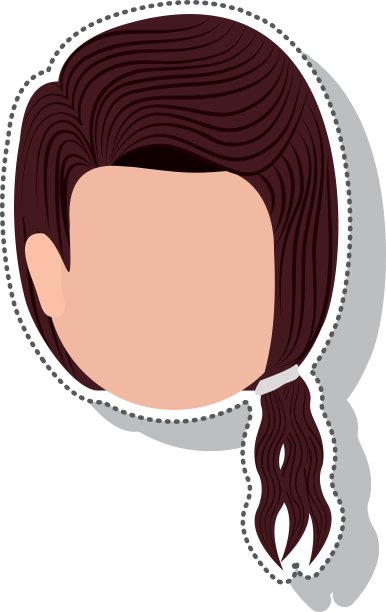 头像女性孤立图标图片下载