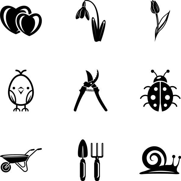 工作领域图标设置简单的风格图片下载