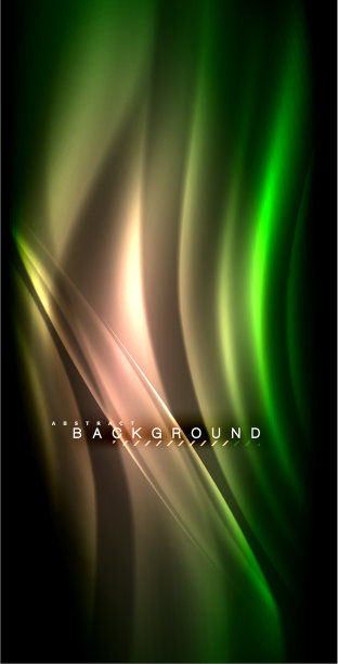 氖发光的波，神奇的能量和光运动图片下载