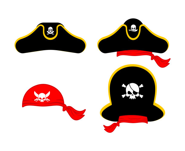 海盗帽配海盗帽，海盗骷髅图片下载