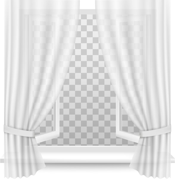 用透明的窗帘打开窗户图片下载