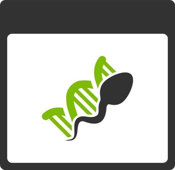 精子DNA复制日历页平面图标图片下载