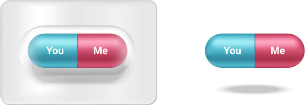 现实的胶囊或药丸与爱你的药图片下载