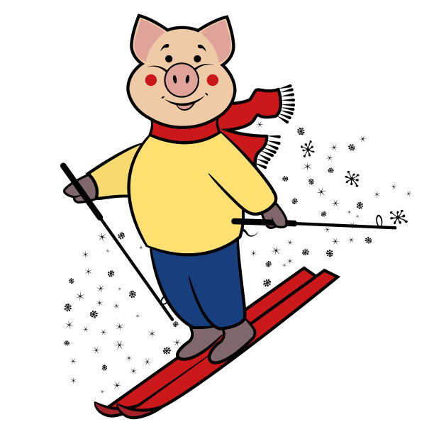 冰球猪标志2019图片下载