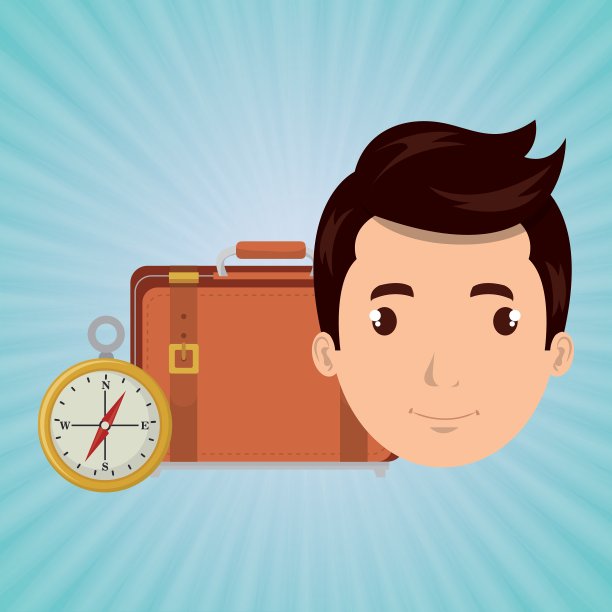 男士旅行袋罗盘旅行图片下载