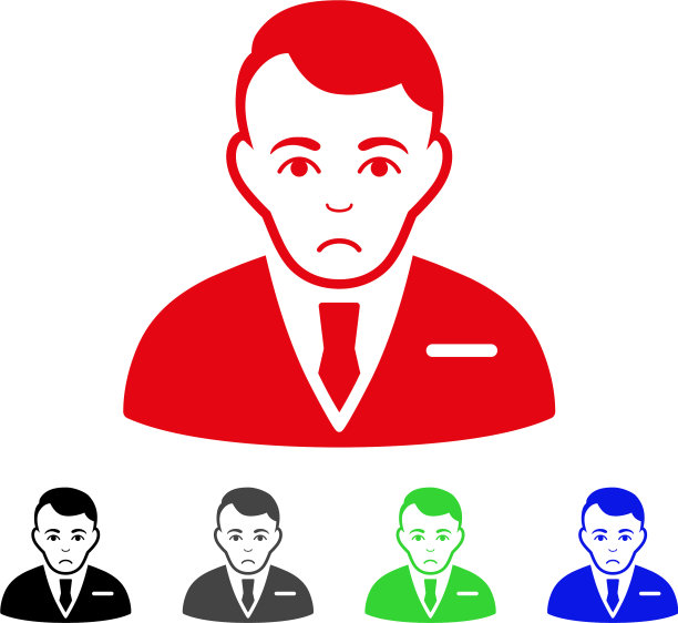 伤心的商人图标图片下载