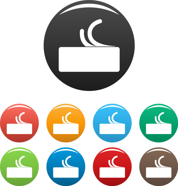 侧视图黄油图标设置颜色图片下载